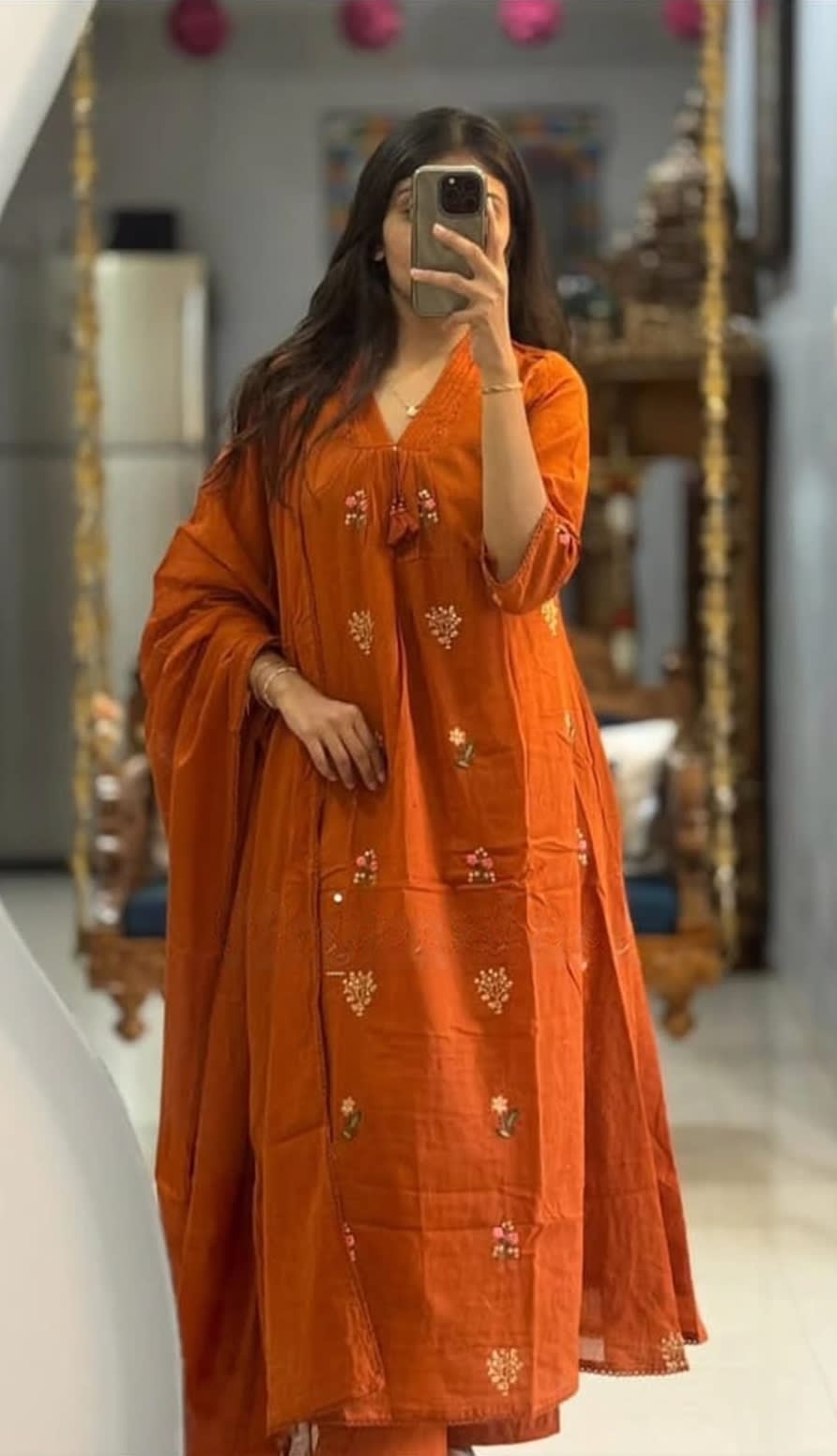 Pure Cotton Kurta and Pants with Dupatta