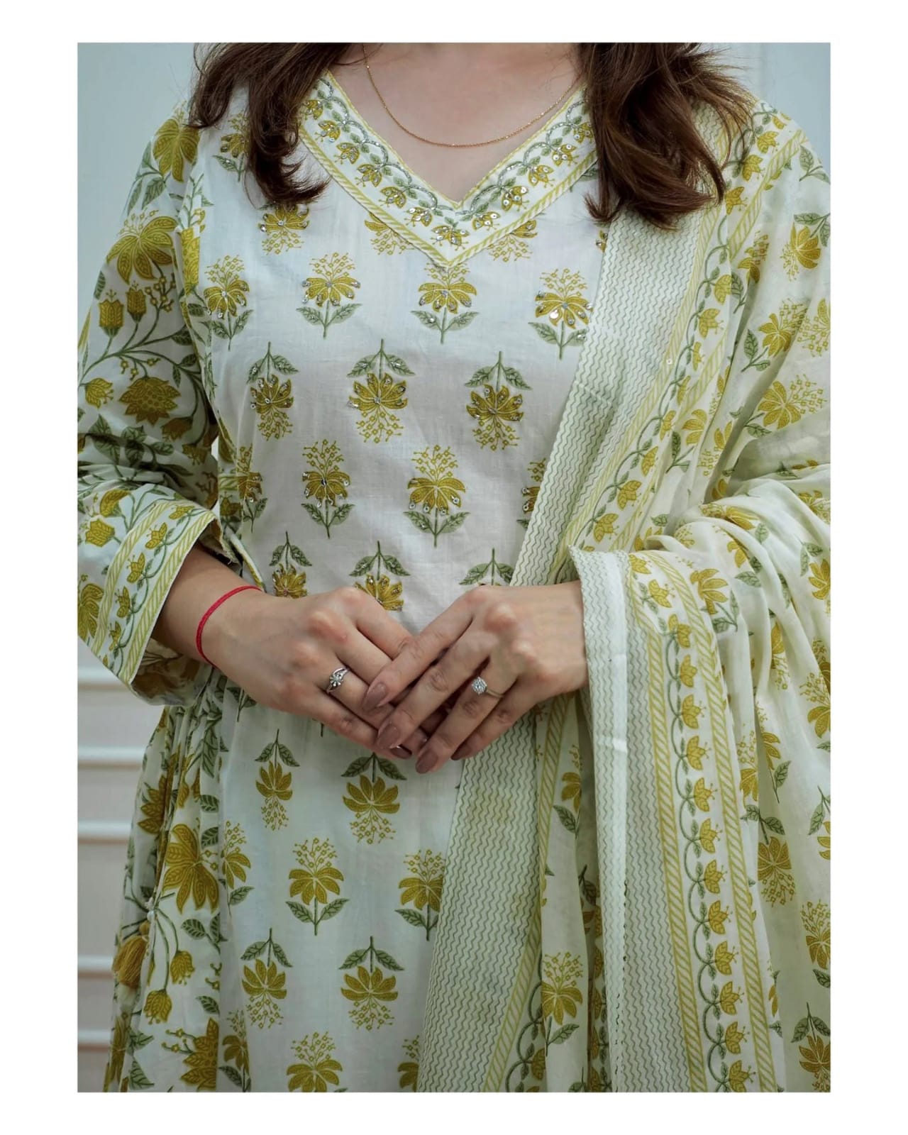 Pure Cotton Kurta and Pants with Dupatta