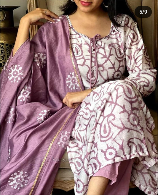 Pure Cotton Kurta and Pants with Dupatta