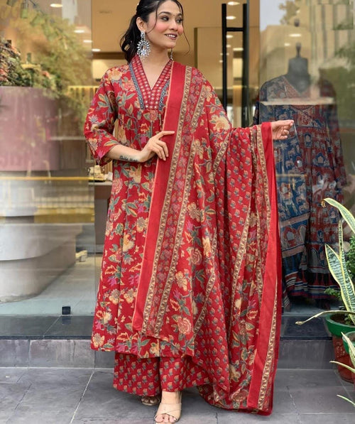 Pure Cotton Kurta and Pants with Dupatta