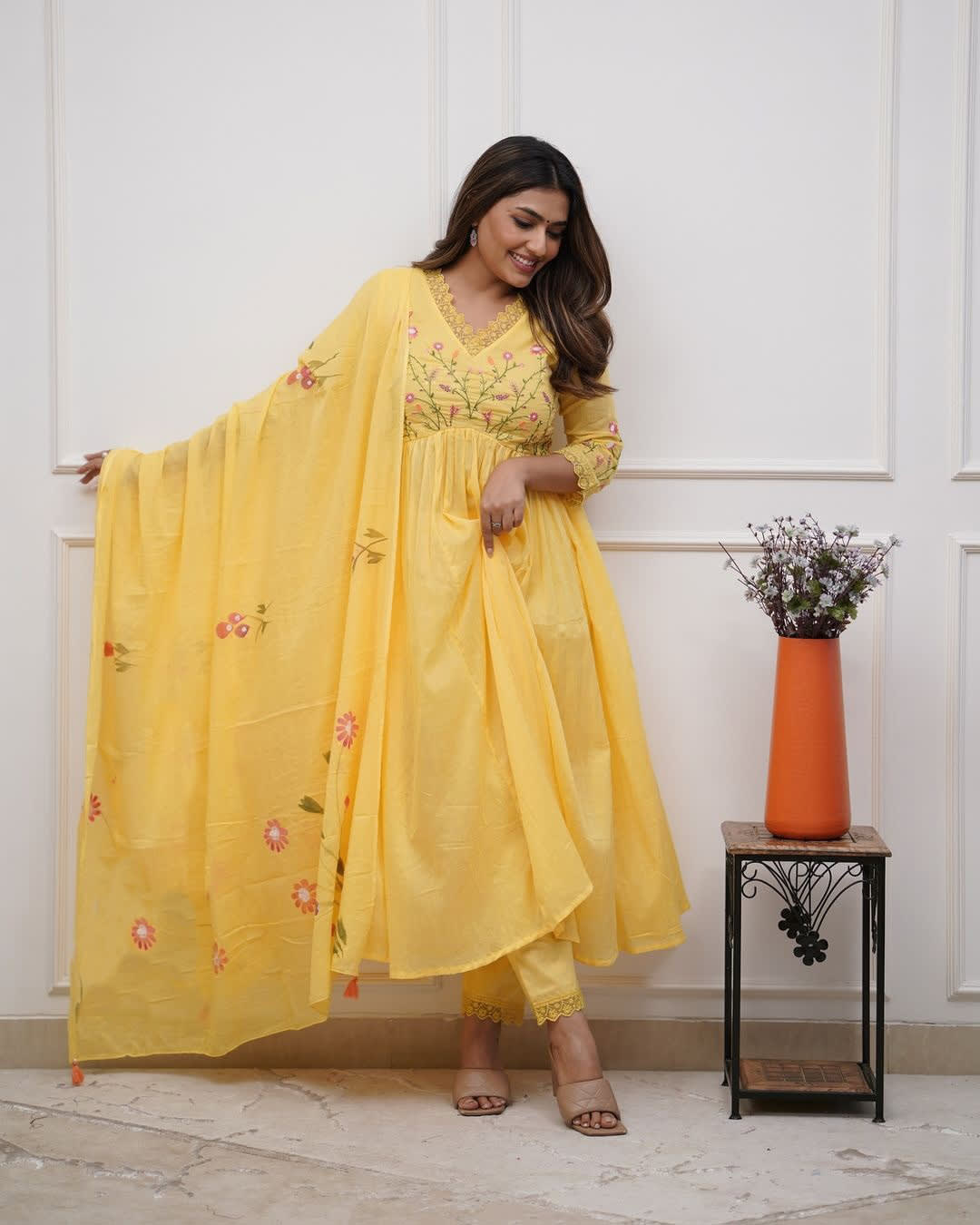 Pure Cotton Kurta and Pants with Dupatta