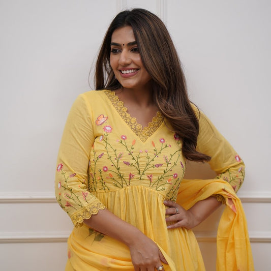 Pure Cotton Kurta and Pants with Dupatta