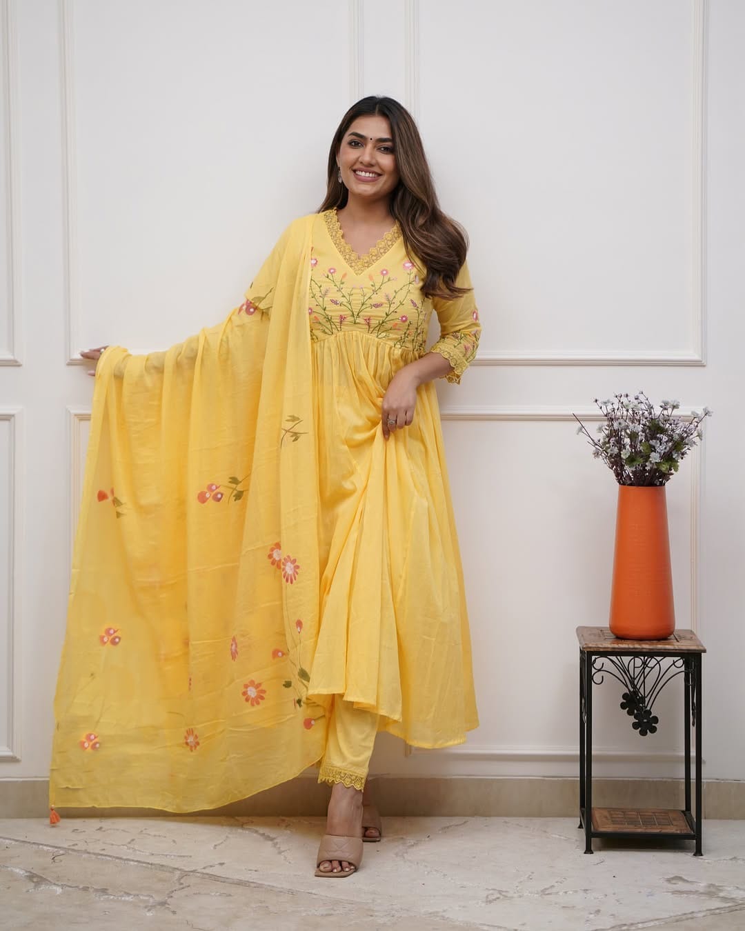 Pure Cotton Kurta and Pants with Dupatta