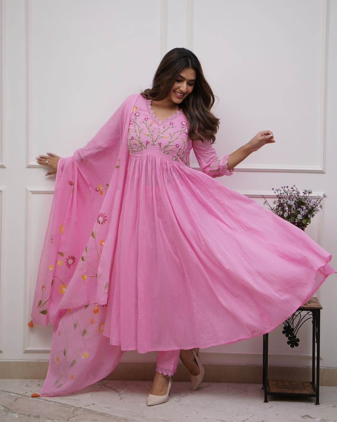 Pure Cotton Kurta and Pants with Dupatta