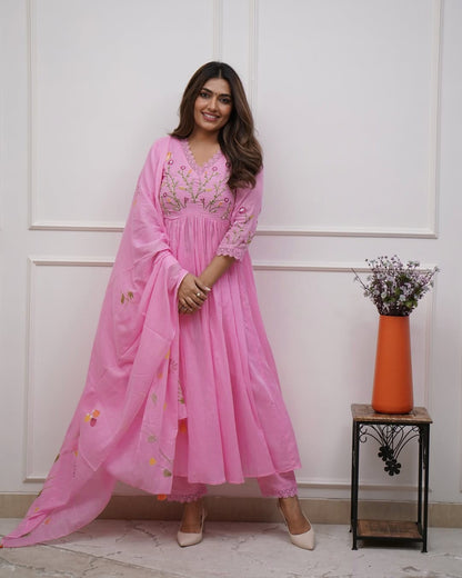 Pure Cotton Kurta and Pants with Dupatta
