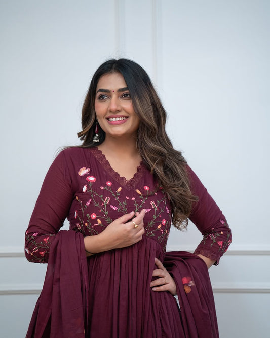 Pure Cotton Kurta and Pants with Dupatta