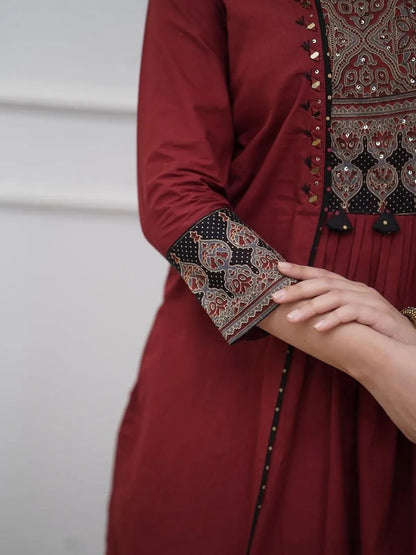 Pure Cotton Kurta and Pants with Dupatta