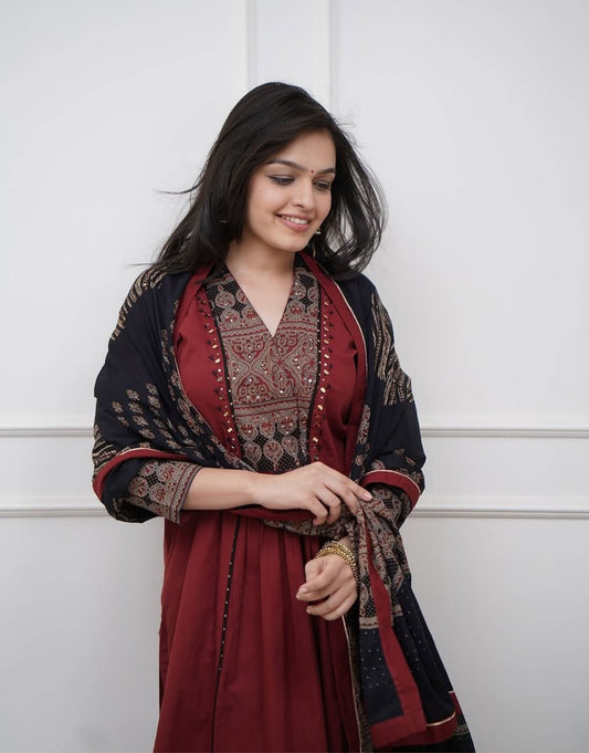 Pure Cotton Kurta and Pants with Dupatta