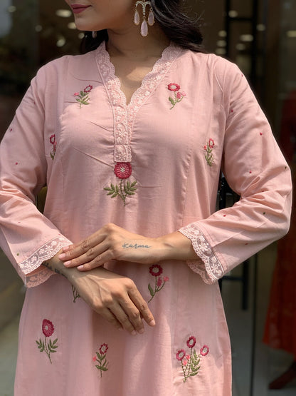 Pure Cotton Kurta and Pants with Dupatta