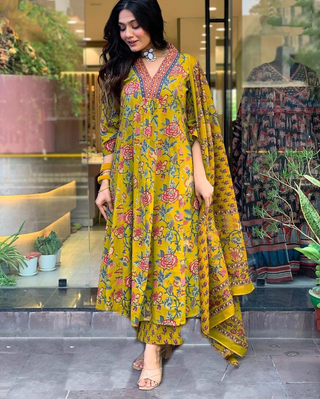 Pure Cotton Kurta and Pants with Dupatta
