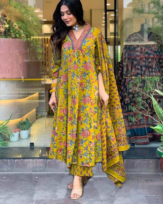Pure Cotton Kurta and Pants with Dupatta