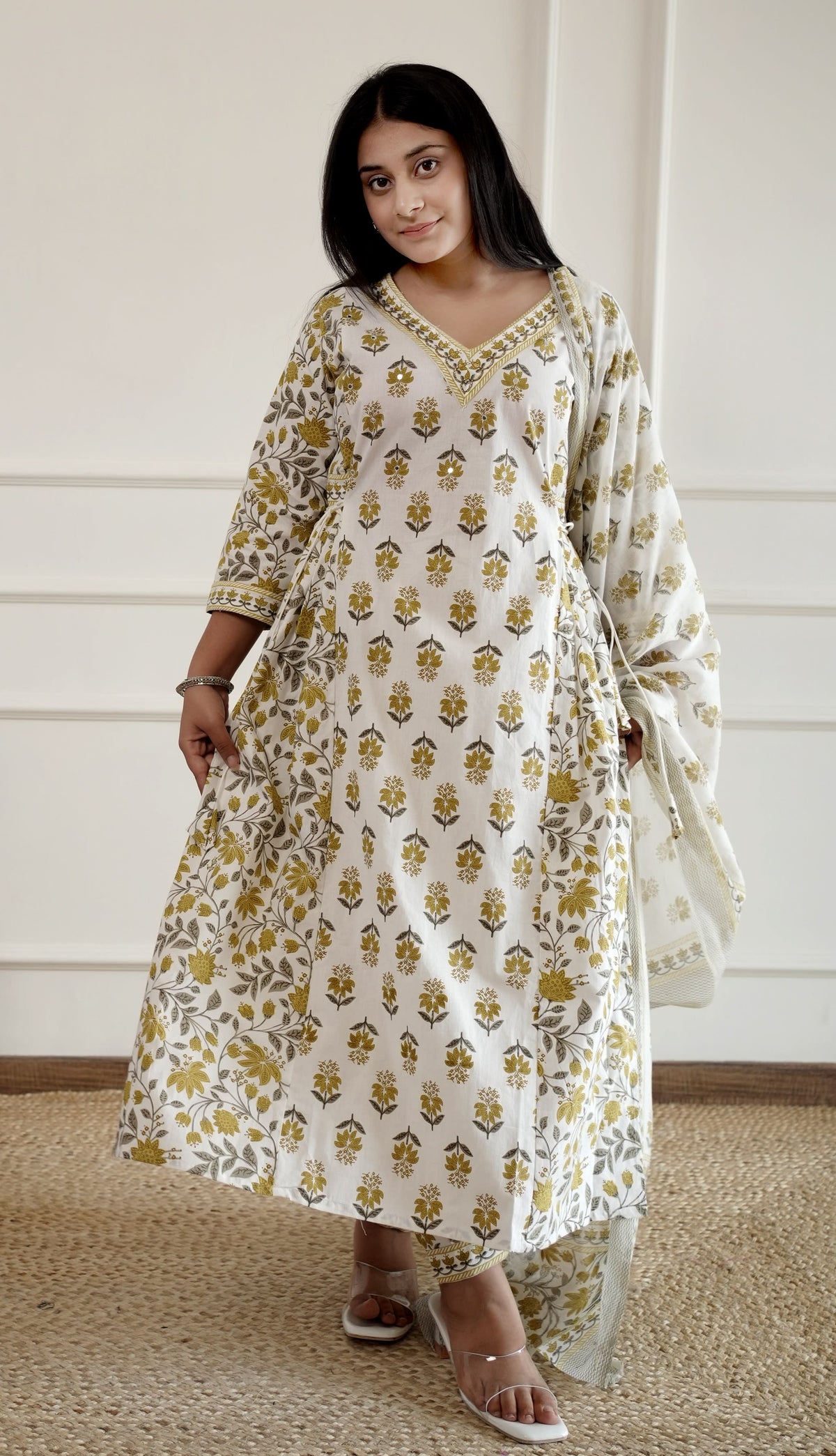 Pure Cotton Kurta and Pants with Dupatta