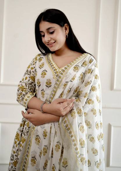Pure Cotton Kurta and Pants with Dupatta