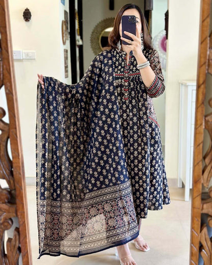 Pure Cotton Kurta and Pants with Dupatta